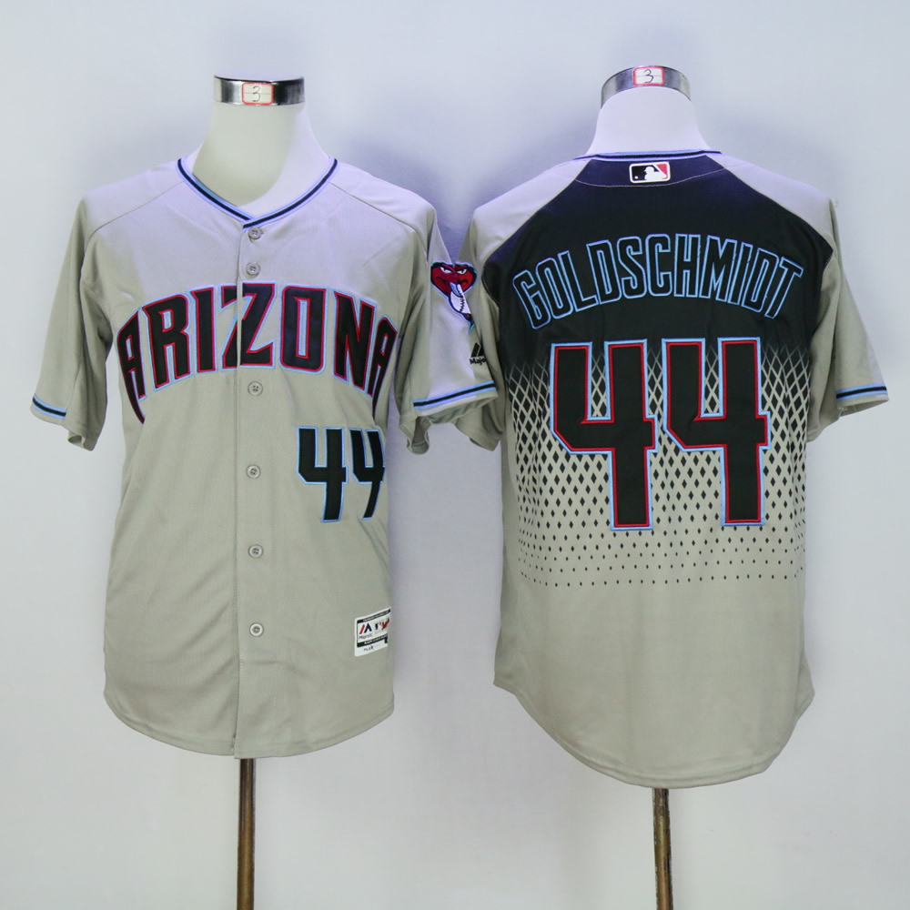 Men Arizona Diamondback 44 Goldschmidt Grey MLB Jerseys1